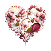 rose heart fantasy . AI Generated png