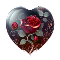 rose heart fantasy . AI Generated png