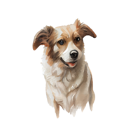 Watercolor Dog . AI Generated png
