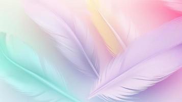 Colorful feathers background, soft pastel colors, abstract background. photo