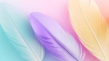 Colorful feathers background, soft pastel colors, abstract background. photo