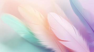 Colorful feathers background, soft pastel colors, abstract background. photo