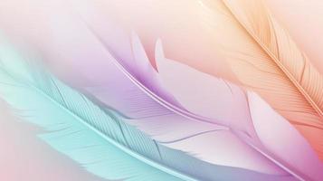 Colorful feathers background, soft pastel colors, abstract background. photo