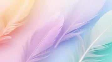 Colorful feathers background, soft pastel colors, abstract background. photo