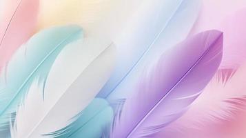 Colorful feathers background, soft pastel colors, abstract background. photo