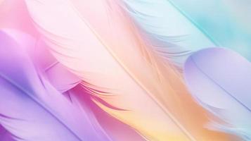 Colorful feathers background, soft pastel colors, abstract background. photo