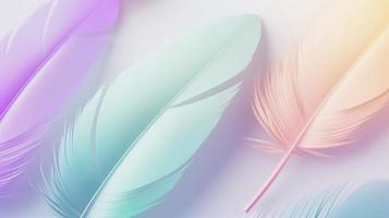 Colorful feathers background, soft pastel colors, abstract background. photo