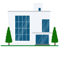 Flat design building illustration png