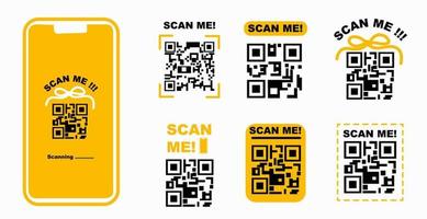 set of scan me frames vector