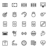 Outline icons for Sports. vector