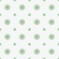 Seamless green circle pattern with graduated circle shapes. vector