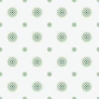 Seamless green circle pattern with graduated circle shapes. vector