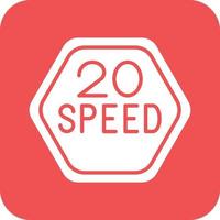 20 Speed Limit Vector Icon Design