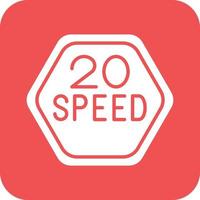 20 velocidad límite vector icono diseño