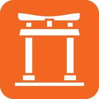 Torii Gate Vector Icon Design