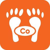 Carbon Footprint Vector Icon Design