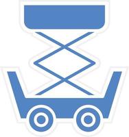 Scissor Lift Vector Icon Design
