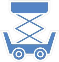 Scissor Lift Vector Icon Design