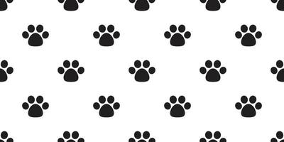 Dog Paw Seamless Pattern vector footprint Cat paw isolated wallpaper tile background