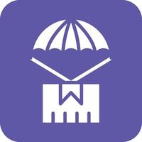 Parachute Delivery Vector Icon Design