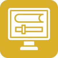 Online Lecture Vector Icon Design