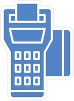 pos terminal icono vetor estilo vector