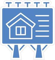 House Billboard Icon Vetor Style vector