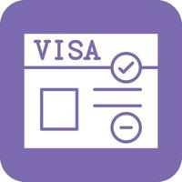 visa icono vetor estilo vector