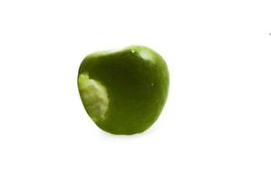 verde manzana mordido foto