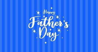 vector illustration of happy father's day banner with typography and blue background