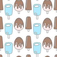 Seamless pattern with ice cream. Vector illustration.