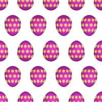 Seamless pattern with colorful Easter eggs. Vector illustration