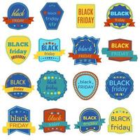 Black Friday Sale Vector Badges and Labels. Set of Black Friday Stickers and Banners. Vector Elements on White Background.