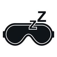 Sleeping mask icon simple vector. Sleep problem vector