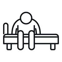 Person awake icon outline vector. Sleep problem vector