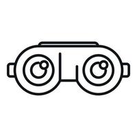 Virtual reality icon outline vector. Vr headset vector