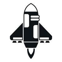 Rocket space icon simple vector. Spaceship launch vector