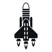 Spaceship launch icon simple vector. Space fire vector
