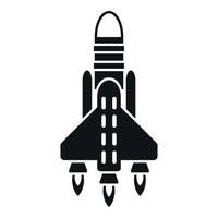 Spaceship launch icon simple vector. Space fire vector