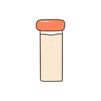 Drinking clean water bottle. Vector doodle icon