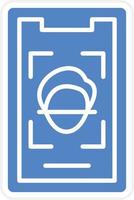 Mobile Face Scan Vector Icon Design