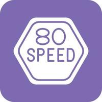 80 velocidad límite vector icono diseño