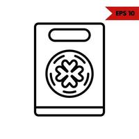 tray circus line icon vector