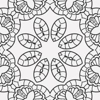 vector coloring geometric flower shapes and pattern background