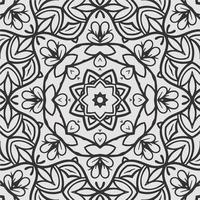 vector coloring geometric flower shapes and pattern background