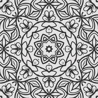 vector coloring geometric flower shapes and pattern background