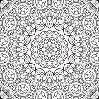 vector coloring geometric flower shapes and pattern background