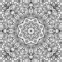 vector coloring geometric flower shapes and pattern background