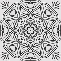 vector coloring geometric flower shapes and pattern background