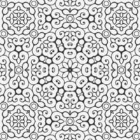 vector coloring geometric flower shapes and pattern background